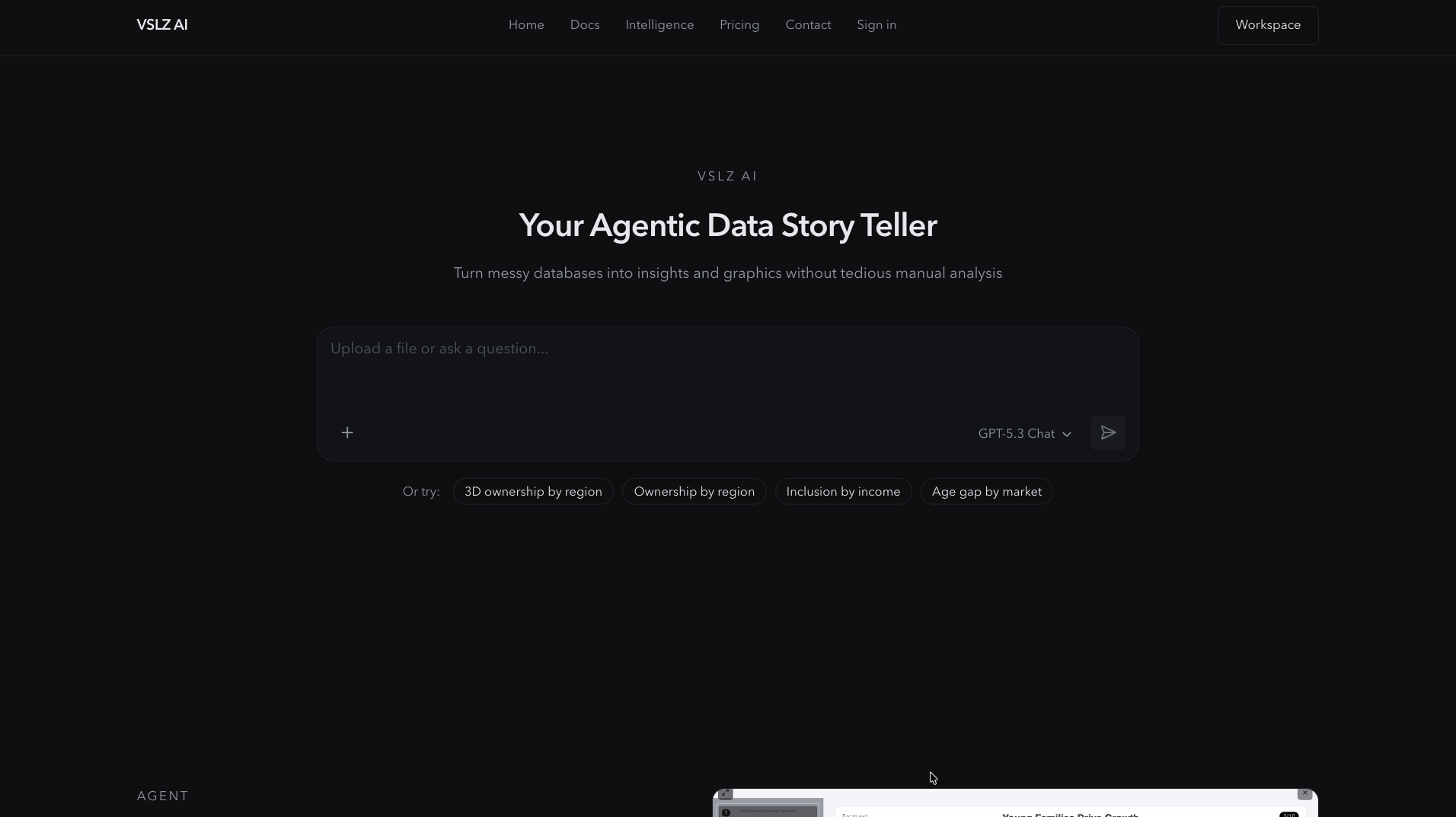 vslzai.com. Product launch site we built. Hero, sign-up, docs, live.