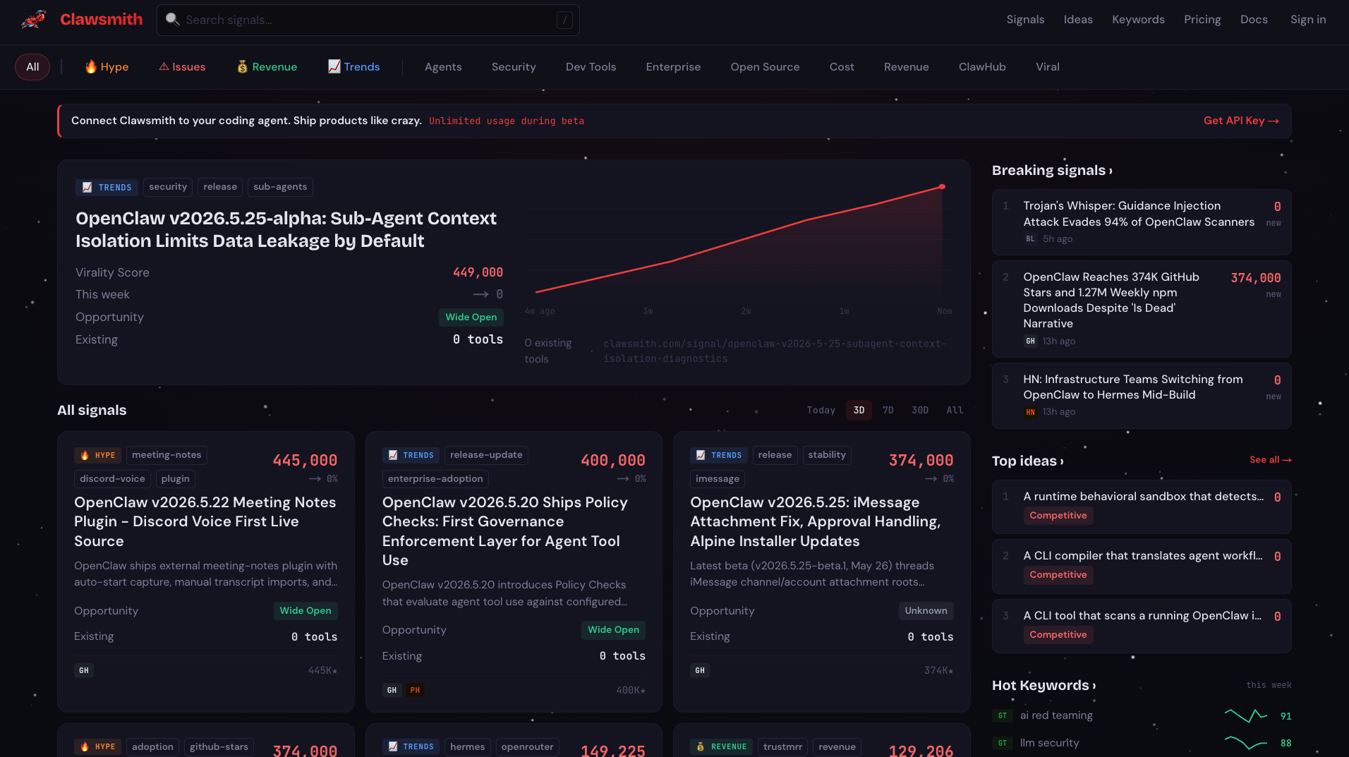 clwsmth.com. Live dashboard app we built. Auth, real-time data feed, account login.